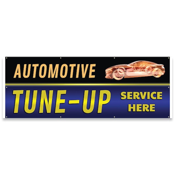 Automotive Tune-Up Service Banner Concession Stand Food Truck Single Sided